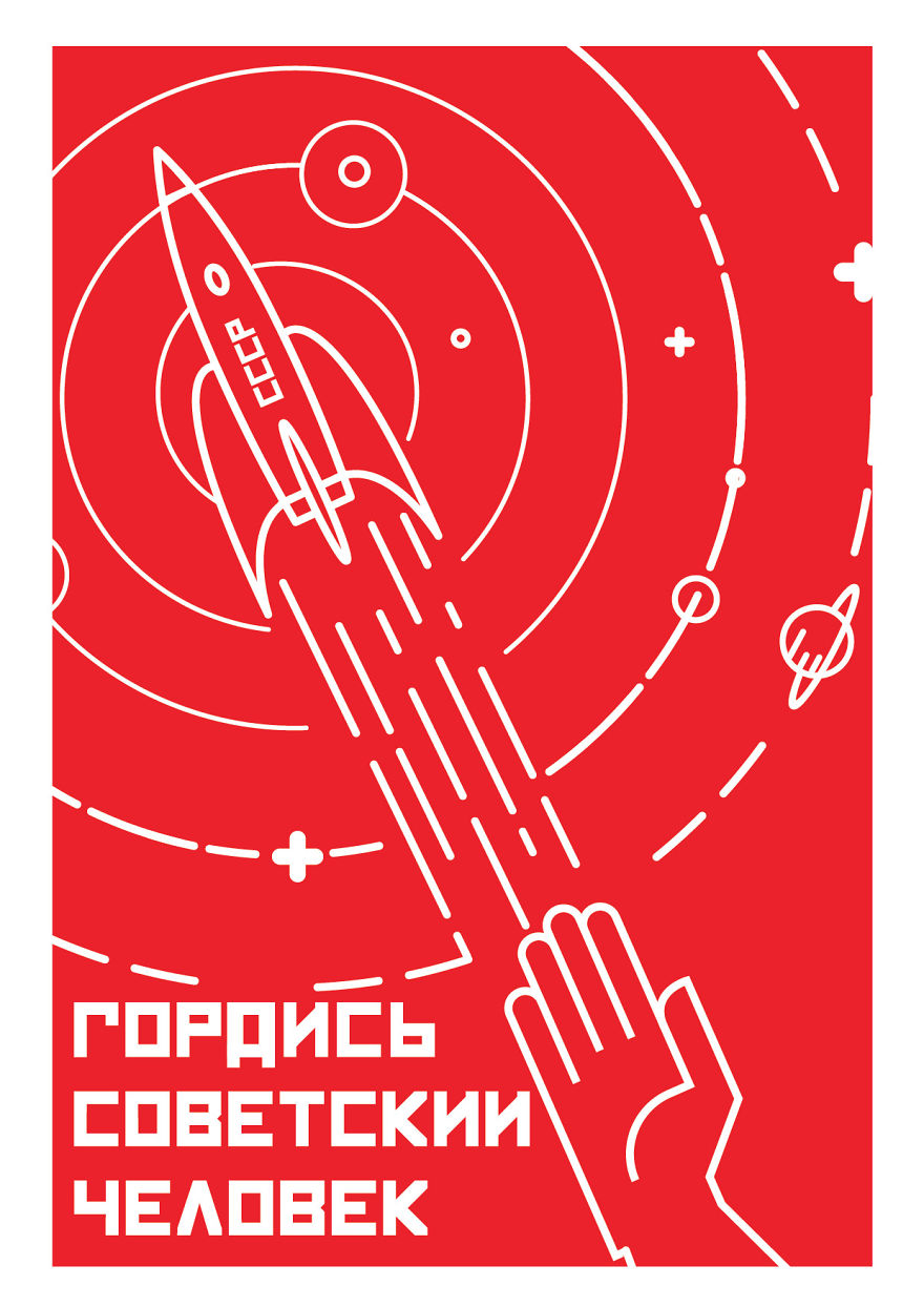 Minimalistic Style Of “soviet Neo-constructivist Propaganda”