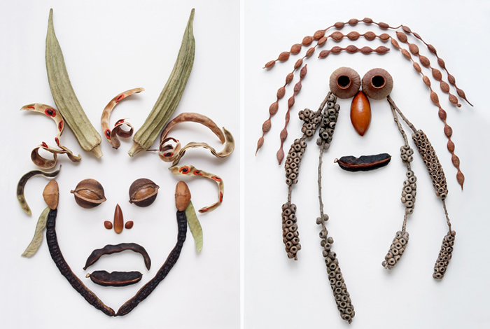 I Use Seeds to Create Faces, Insects, Flags And Abstract Pictures