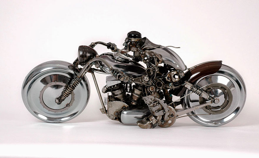 Sculpture Made Out Of Old Car Parts