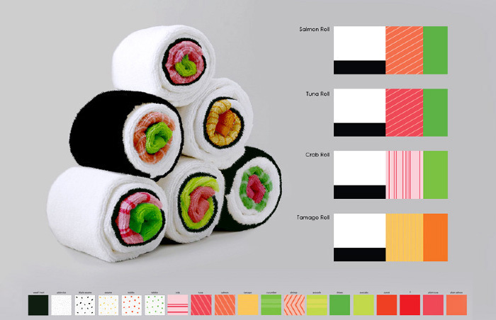 These Kitchen Towels Become Sushi Rolls When Properly Rolled