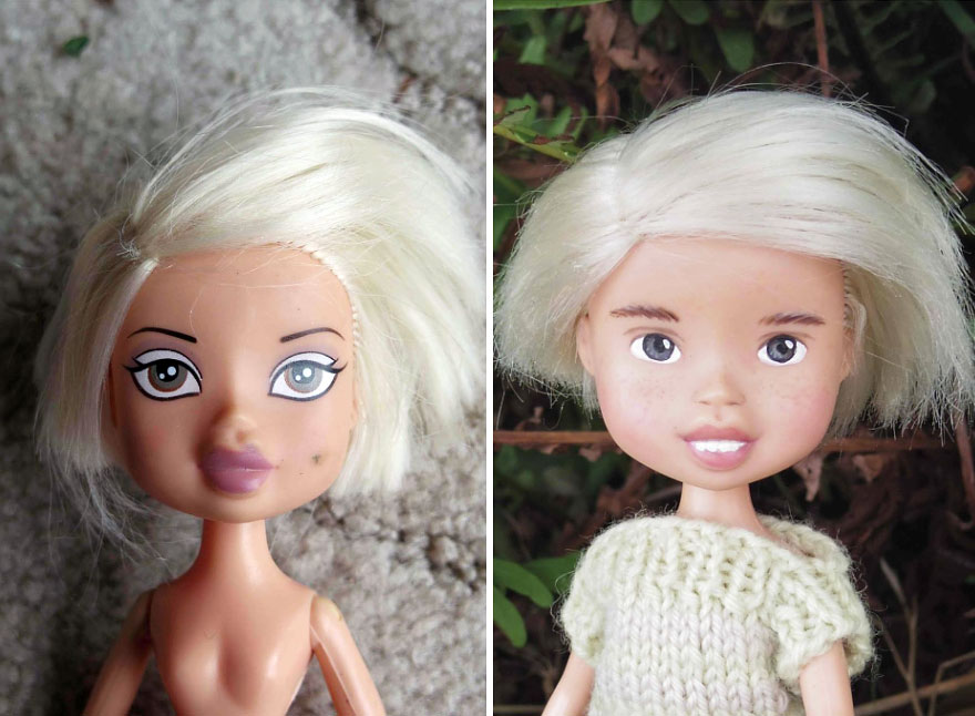 Australian Mom Turns Bratz Dolls Into Regular Girls By Removing Their Unrealistic Makeup