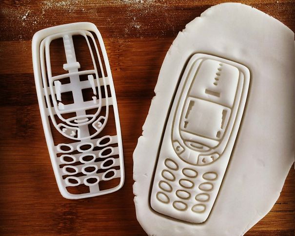 Retro Geeky Mobile Phone Cookie Cutter