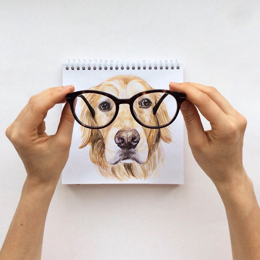 Russian Illustrator Turns Famous Instagram Dogs Into Drawings