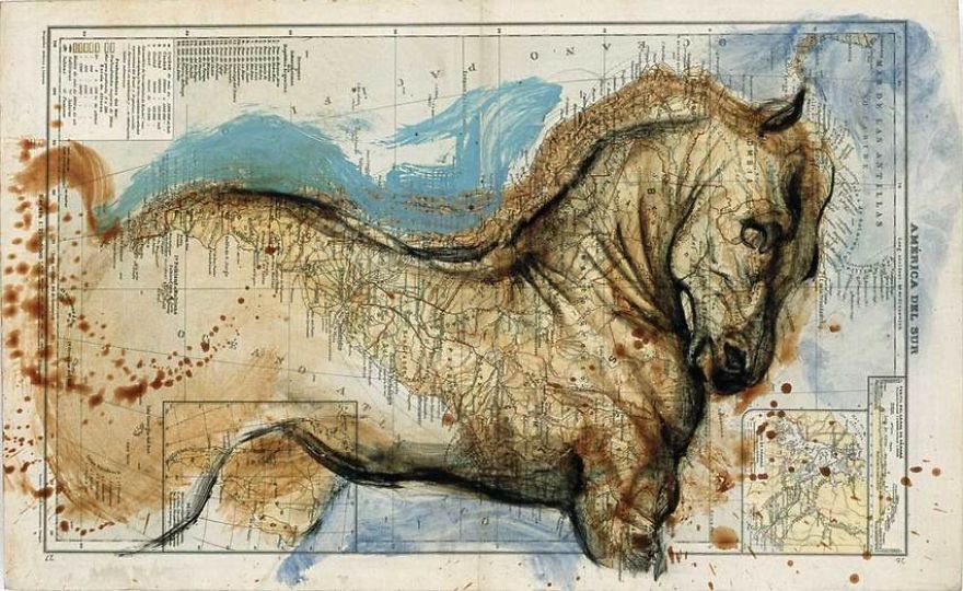Atlas, Painting On Maps