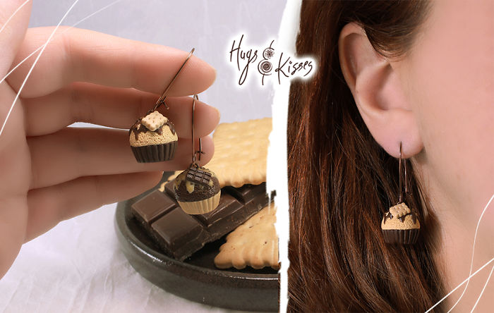 Chocoholic Cupcake Earrings