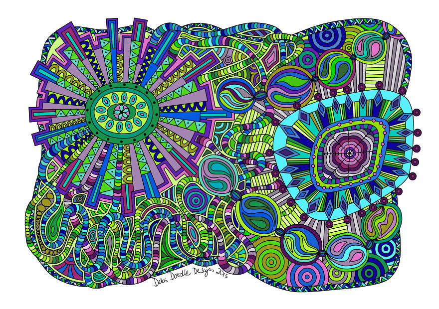 I Draw Doodles & Turn Them Into Wall Art & Usable Art