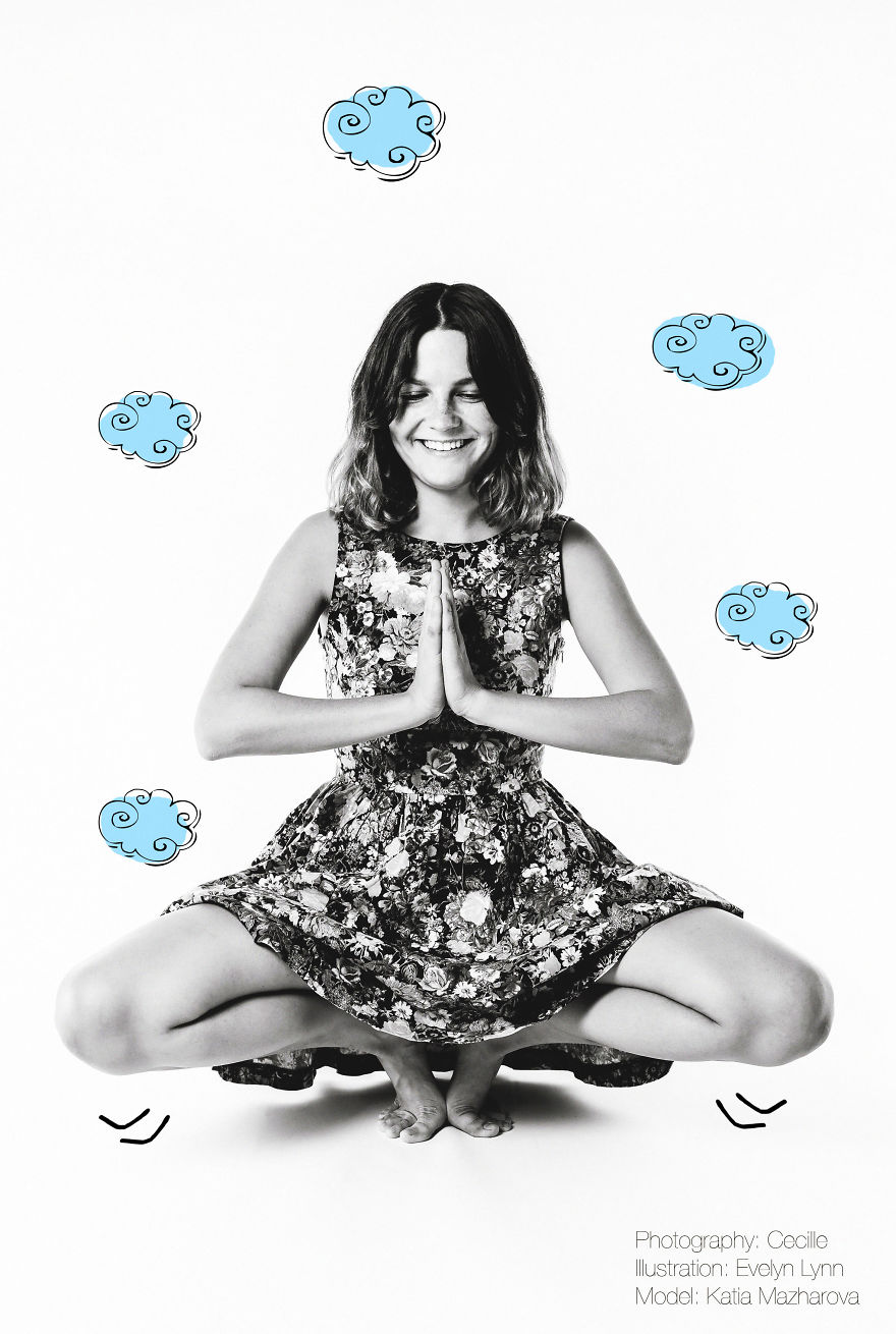 Photo Illustration Of A Yogi In A Spring Mood