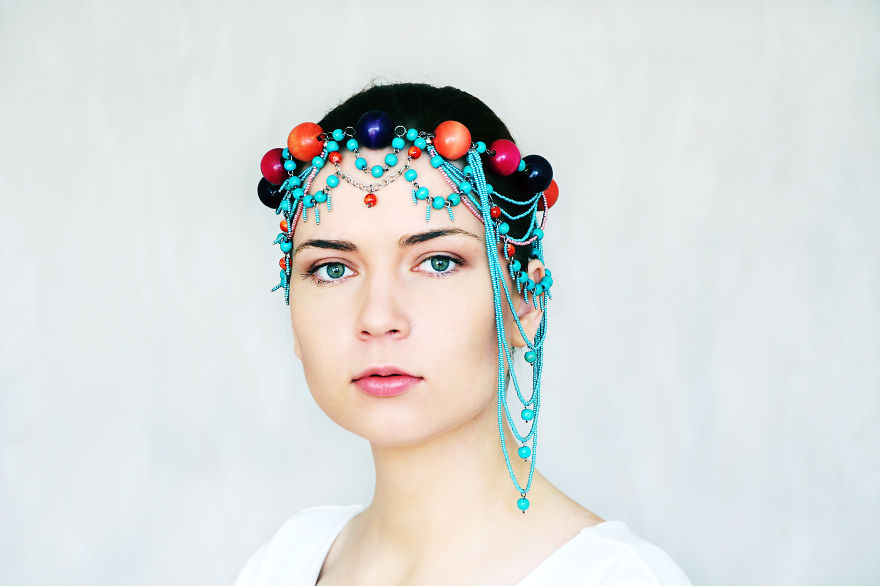 I Make Head Pieces Out Of Many Beads