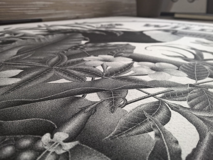 Into The Wild: This Piece Made Of Thousands Of Dots Took Me 380 Hours