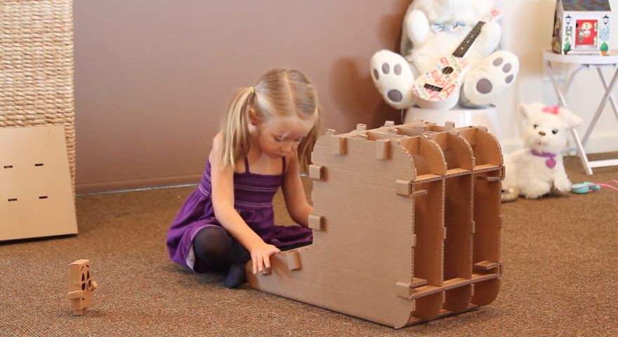 Recyclable Kids' Cardboard Furniture They Can Draw On