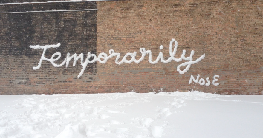 Snow Graffitis In Chicago By Spanish Artist Nose