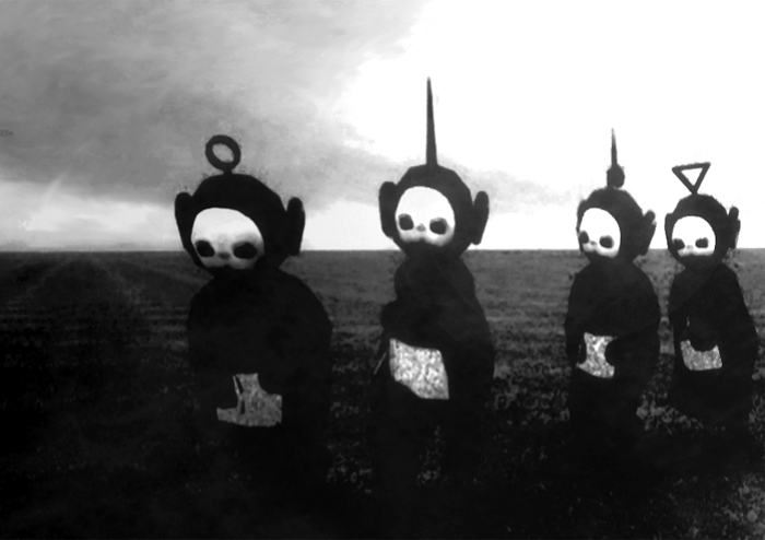 Teletubbies In Black & White Look Like A Horror Show
