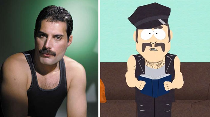 Freddie Mercury Looks Like The Gay Dude From South Park