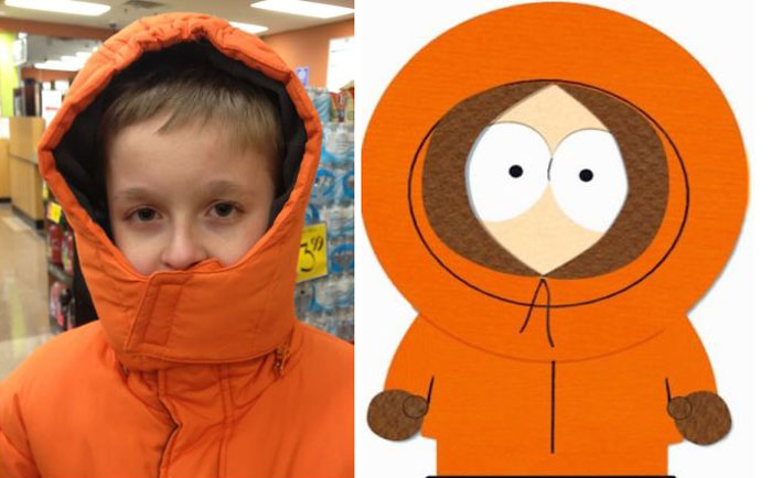 Kid Looks Like Kenny From South Park