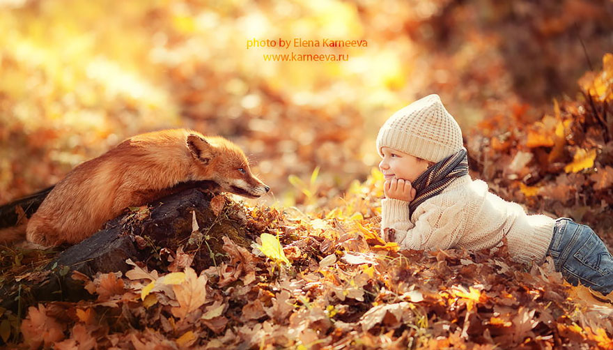 Children And Animals Cuddle In Adorable Photoshoots By Elena Karneeva
