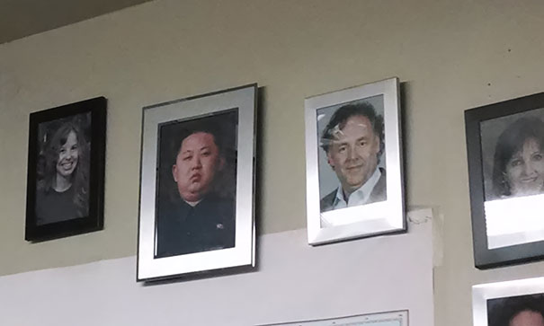 Hang Kim Jong Un On The Staff Picture Wall