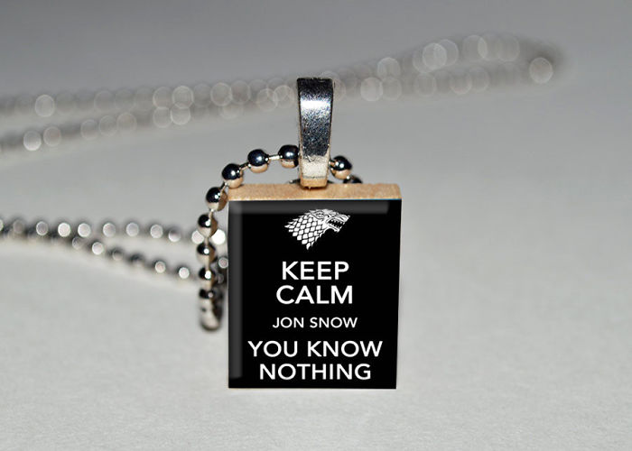 You Know Nothing John Snow Necklace