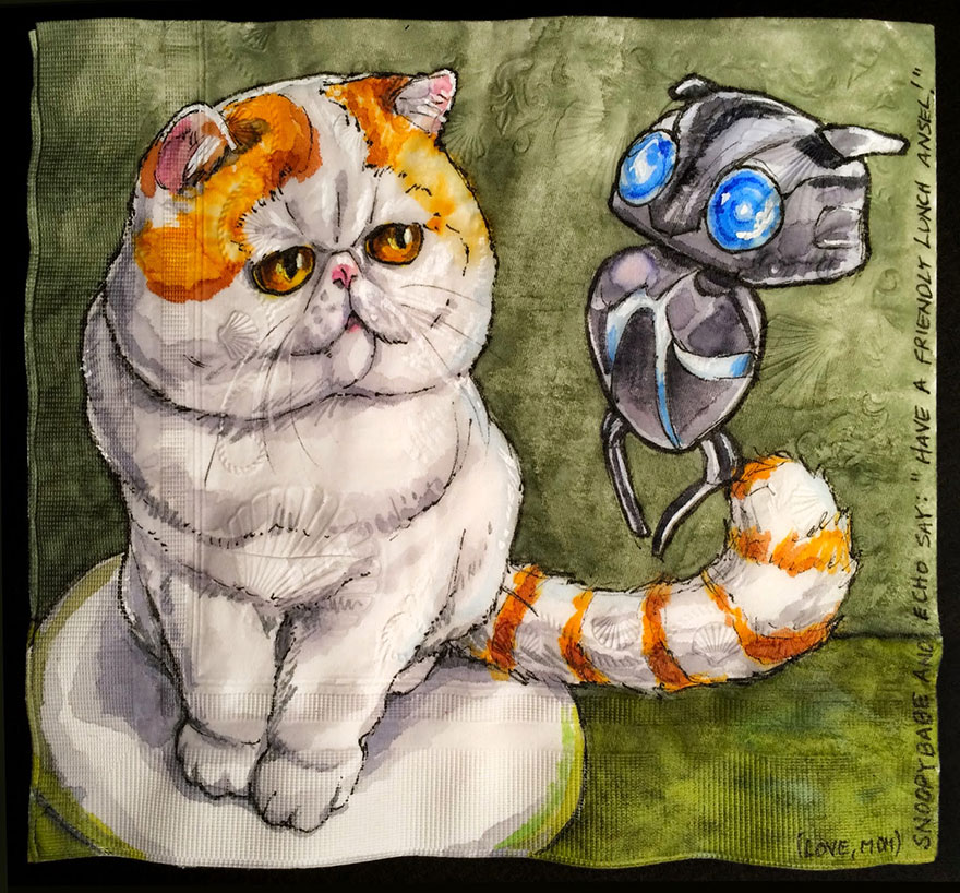 cats-robots-lunchbox-napkins-drawings-nina-levy-17