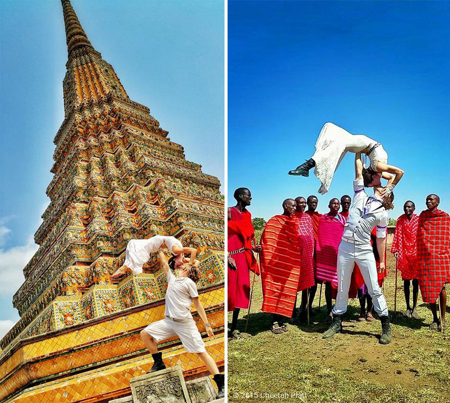 Acrobat Couple Gets Married In 38 Different Places Around The World In 83 Days