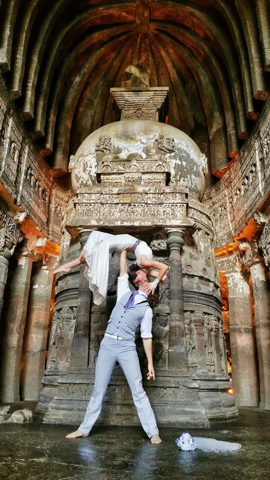 Acrobat Couple Gets Married In 38 Different Places Around ...