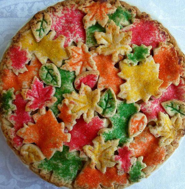 Autumn Leaves Colorful Pie