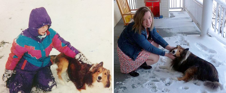My Girlfriend And Her First Dog Eleven Years Apart