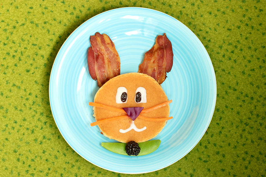 Make A Yummy Bunny Pancake For Easter Breakfast