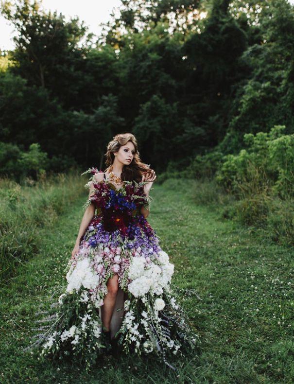 Floral Haute Couture: The Dress Made Of Flowers