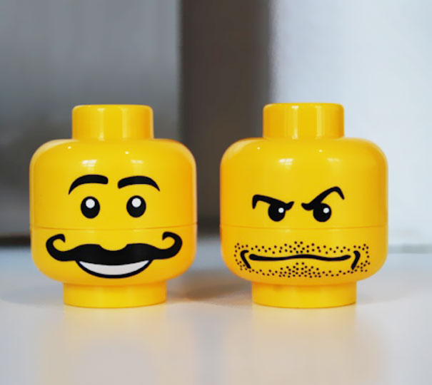 Lego Head Salt And Pepper Shakers