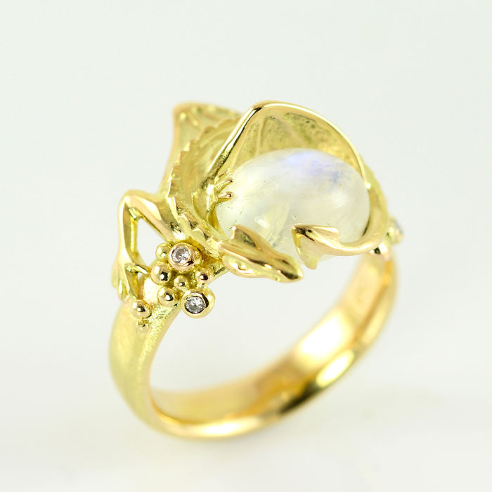 Smaug And The Arkenstone Gold Ring By Castens.com