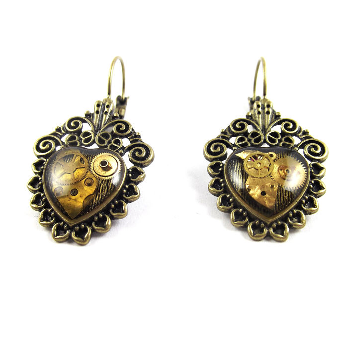 Lovely Steampunk Style Hearts