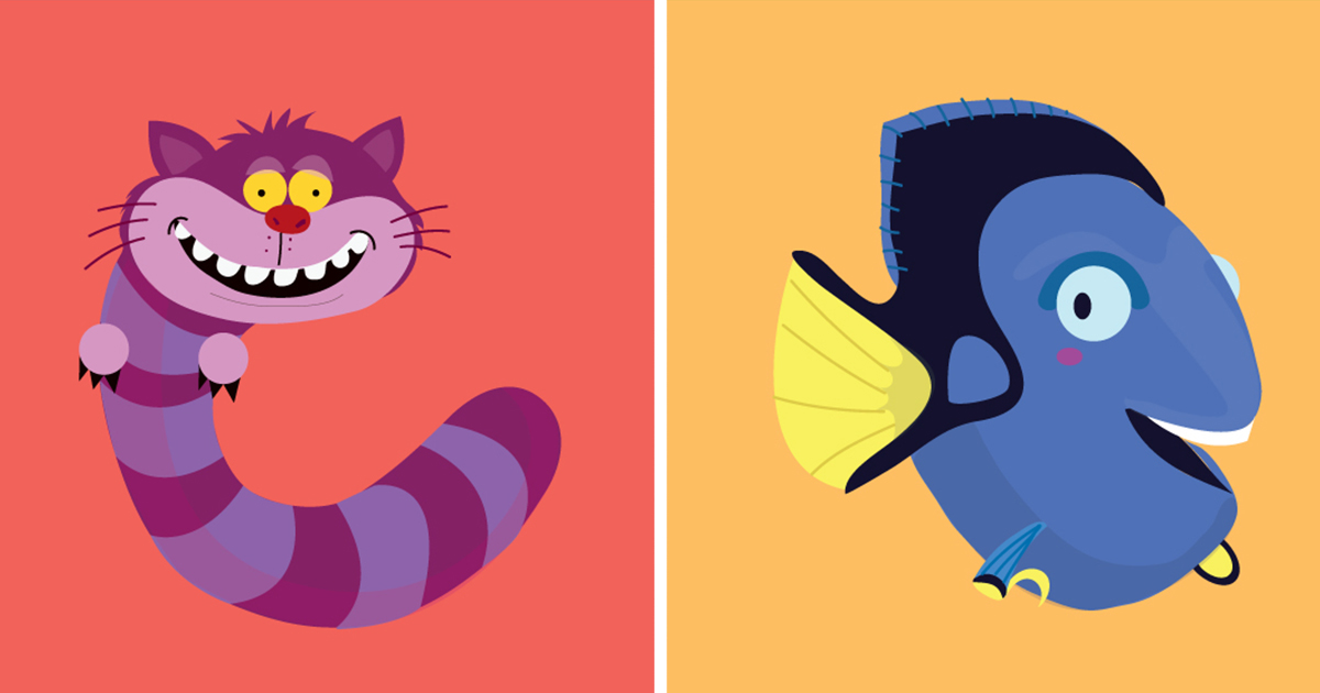 I Made An Illustrated Alphabet Inspired By Animated Characters | Bored Panda
