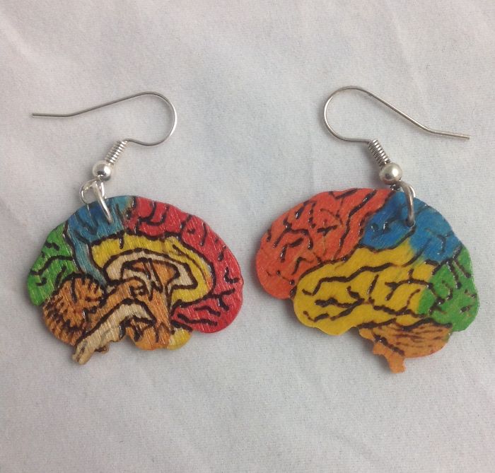 Brain Earrings