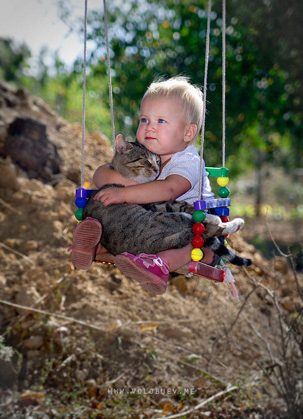 Child With His Cat