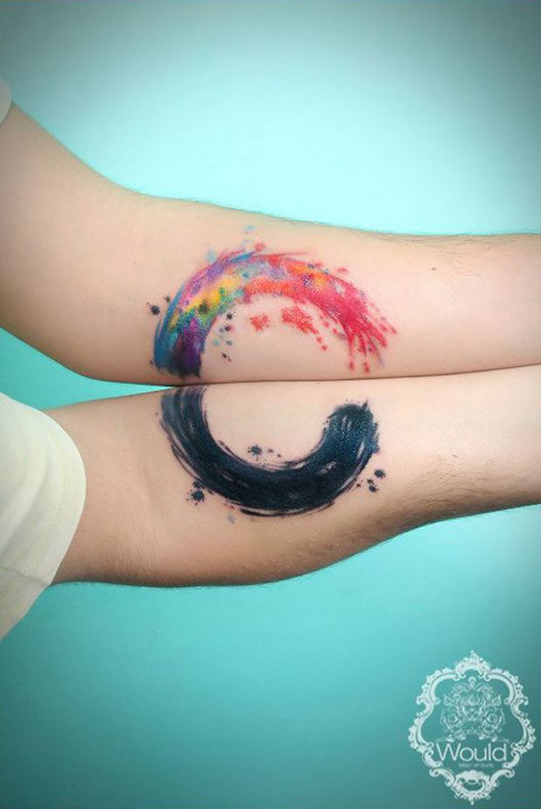 87 Matching Couple Tattoos For Lovers That Will Grow Old Together | Bored  Panda