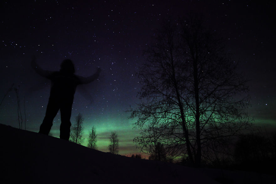Northern Lights Or Aurora Borealis In Estonia