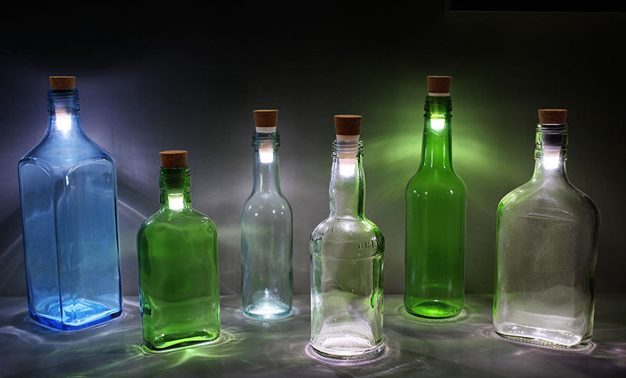 Turn Old Bottles Into Lamps With Rechargeable LED Corks