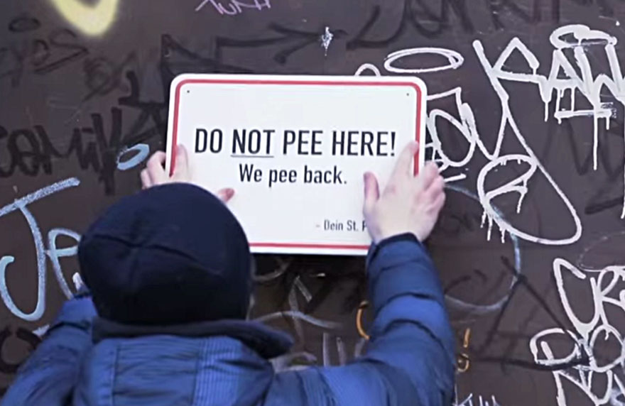 Residents In Germany Cover Walls With Superhydrophobic Substance That Splashes Pee Back On Public Urinators