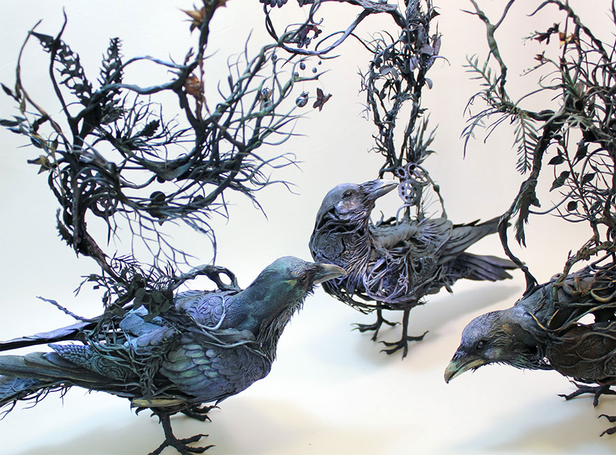 Sculptor Merges Animals And Plants In Otherworldly Sculptures