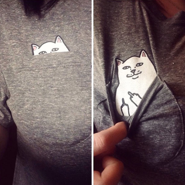 Pocket Cat T-Shirts With A Hidden Surprise