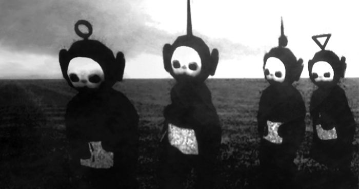 Teletubbies In Black & White Look Like A Horror Show | Bored Panda