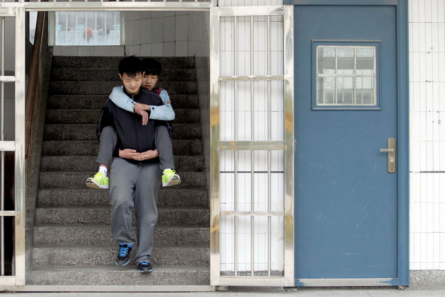 Student Carries His Disabled Classmate To School Every Day For 3 Years
