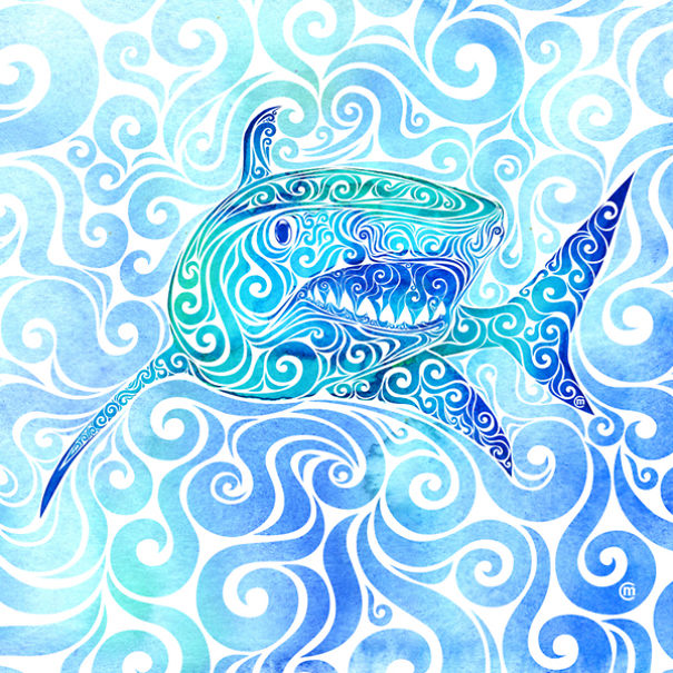 My Swirly Animals Created With Different Drawing Techniques