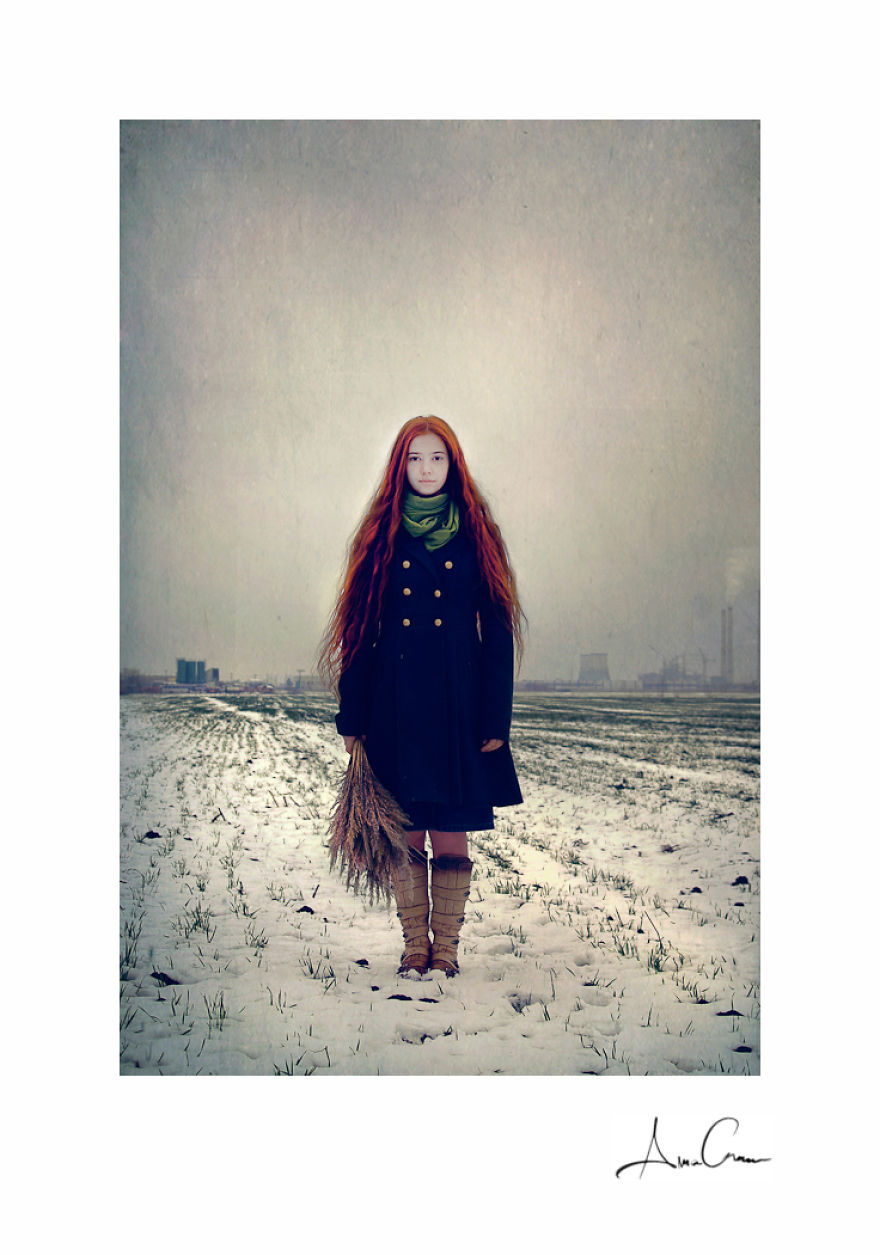 Redhead Beauty Portrayed In Romanian Landscapes