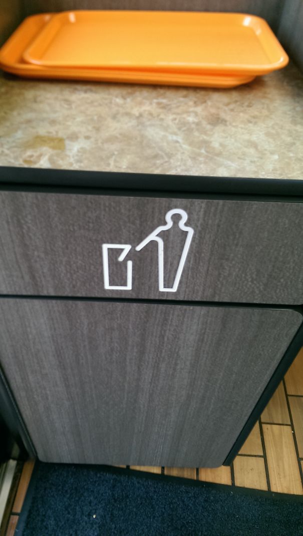Trash Symbol Looks Like Man With Gun