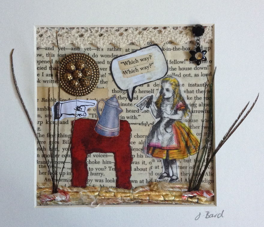Selection Of My Mixed Media Alice In Wonderland Inspired Work.