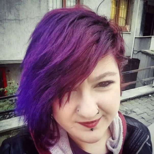 I Dyed My Hair Purple On Top Of Pink And Got This Result.. Loving It ❤