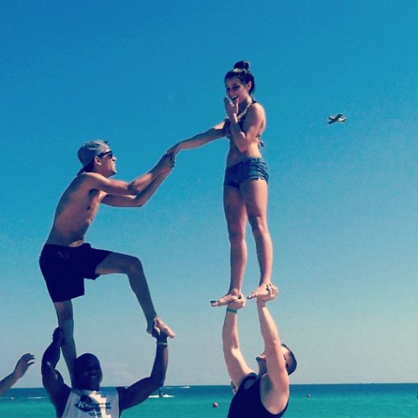 Proposing While Trying To Reach The Sky