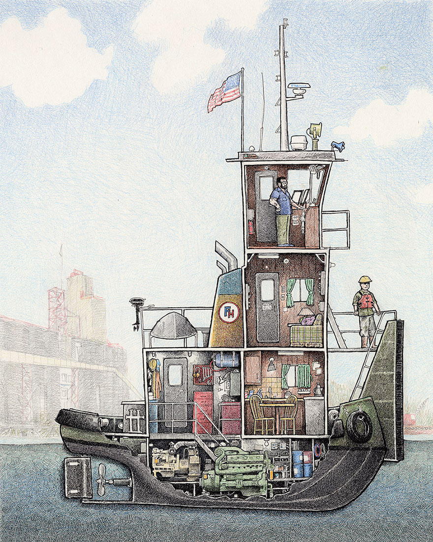 Peek Below Ship Decks In Illustrations Inspired By My Time ...