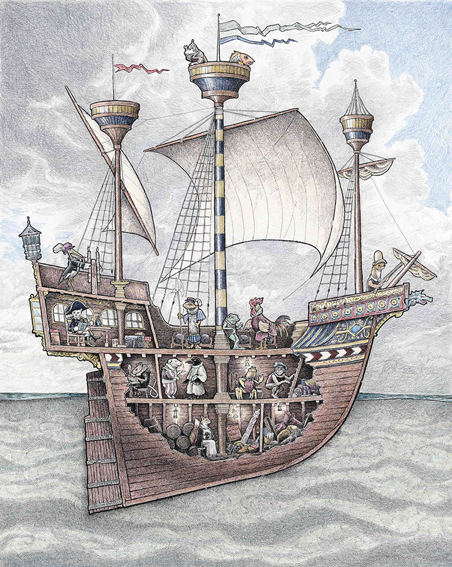 Peek Below Ship Decks In Illustrations Inspired By My Time